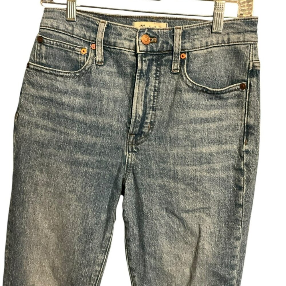 Madewell The Perfect Vintage Skinny Jeans Women's 25 Blue High Rise Raw Hem